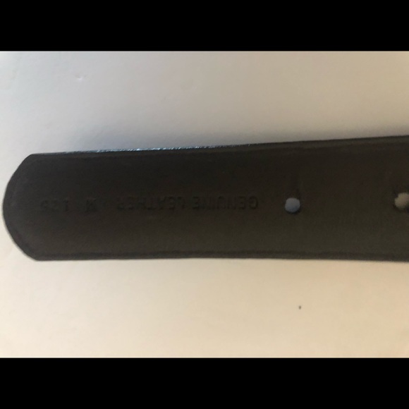 Lady Captiva leather belt with metal rectangles M - Picture 7 of 8